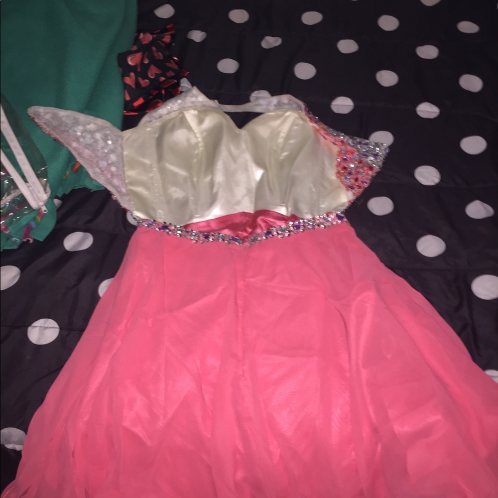 Coral Homecoming Dress - Picture 3 of 5